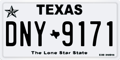 TX license plate DNY9171