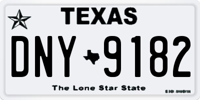 TX license plate DNY9182