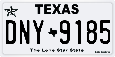 TX license plate DNY9185