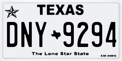 TX license plate DNY9294