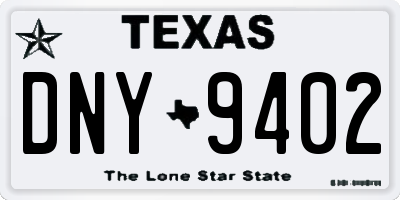 TX license plate DNY9402