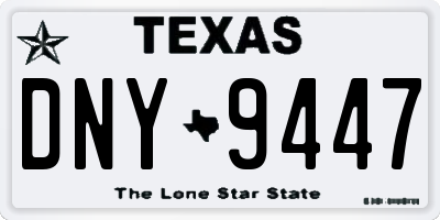 TX license plate DNY9447
