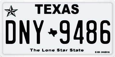 TX license plate DNY9486
