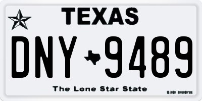 TX license plate DNY9489