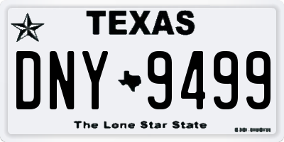 TX license plate DNY9499