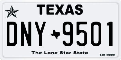 TX license plate DNY9501