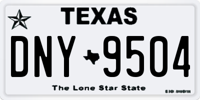 TX license plate DNY9504