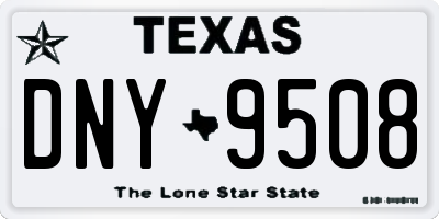 TX license plate DNY9508