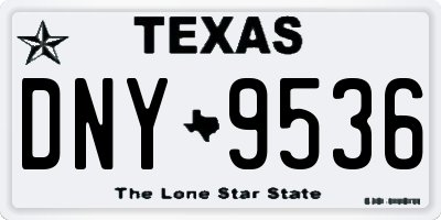 TX license plate DNY9536