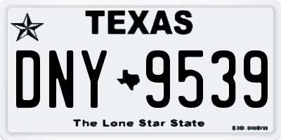 TX license plate DNY9539