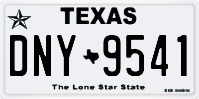TX license plate DNY9541