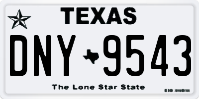 TX license plate DNY9543