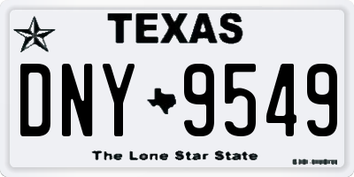 TX license plate DNY9549
