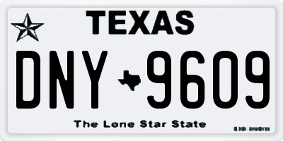 TX license plate DNY9609