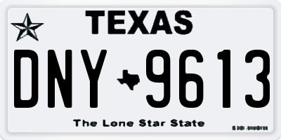 TX license plate DNY9613