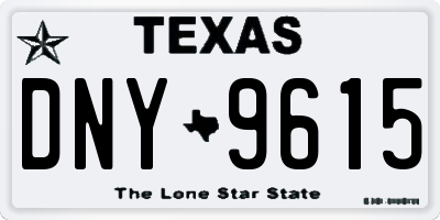 TX license plate DNY9615