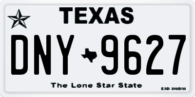 TX license plate DNY9627