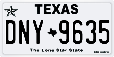 TX license plate DNY9635
