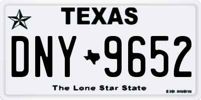 TX license plate DNY9652
