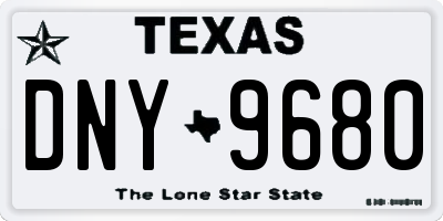TX license plate DNY9680