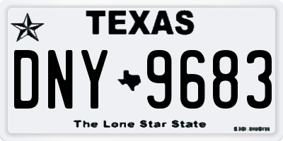 TX license plate DNY9683
