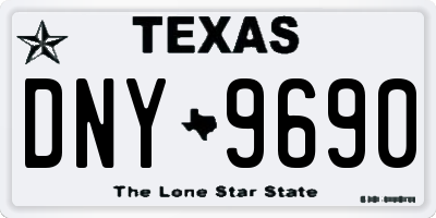 TX license plate DNY9690