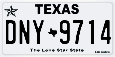 TX license plate DNY9714