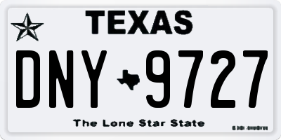 TX license plate DNY9727