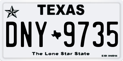 TX license plate DNY9735