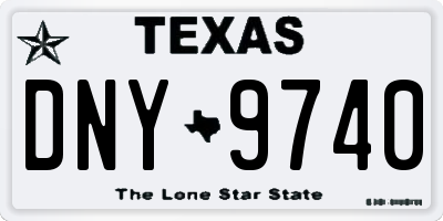 TX license plate DNY9740
