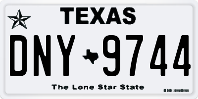 TX license plate DNY9744