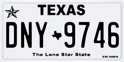 TX license plate DNY9746