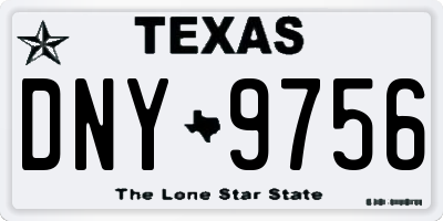 TX license plate DNY9756