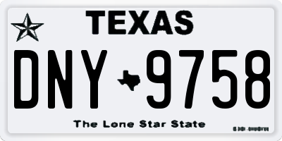 TX license plate DNY9758