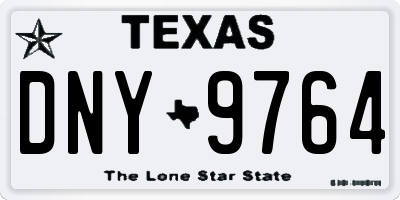 TX license plate DNY9764