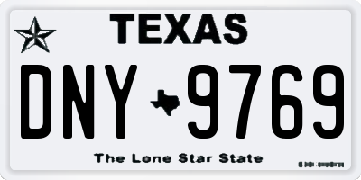 TX license plate DNY9769