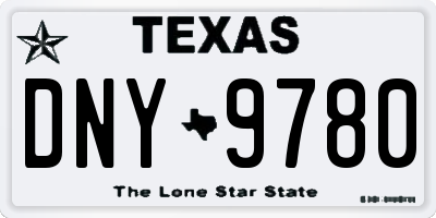 TX license plate DNY9780