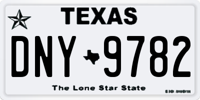 TX license plate DNY9782