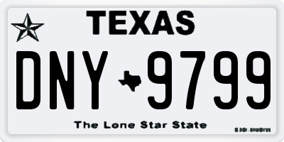 TX license plate DNY9799