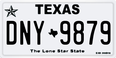 TX license plate DNY9879