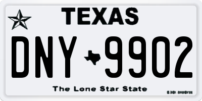 TX license plate DNY9902