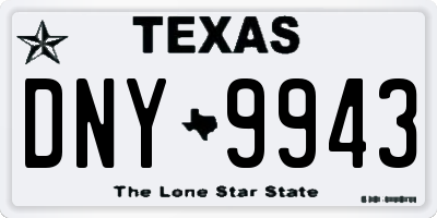 TX license plate DNY9943