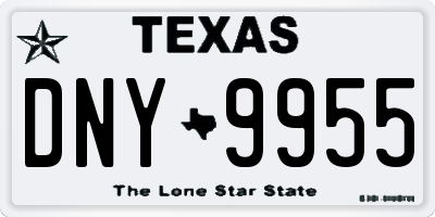 TX license plate DNY9955