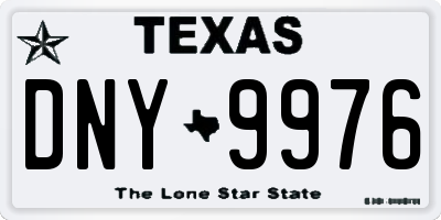 TX license plate DNY9976
