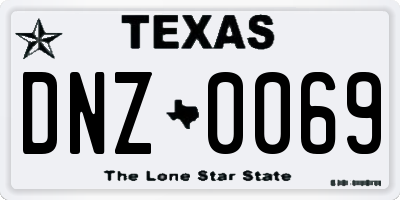 TX license plate DNZ0069