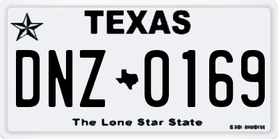 TX license plate DNZ0169