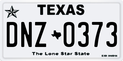 TX license plate DNZ0373
