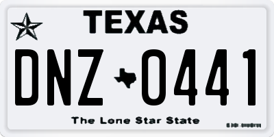 TX license plate DNZ0441