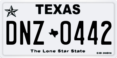 TX license plate DNZ0442