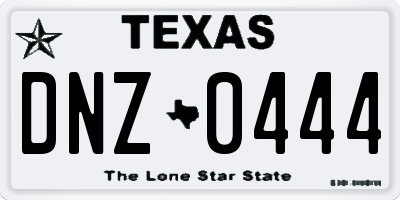 TX license plate DNZ0444